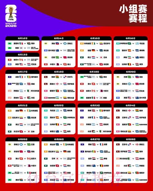 2026世界杯小组赛赛程中国时间观看指南在哪里看